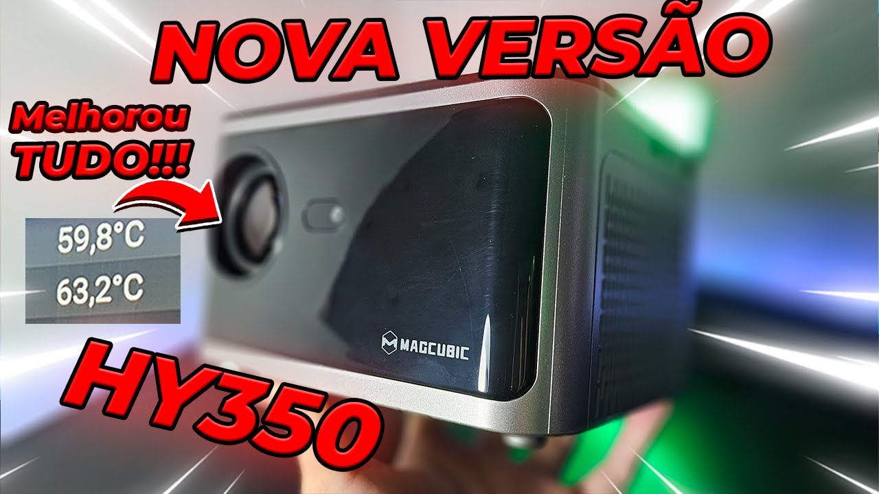 NOVIDADE Projetor HY350 MAGCUBIC ATUALIZADO: Melhorou TUDO! Analise Completa e Unbox Vale a pena!?