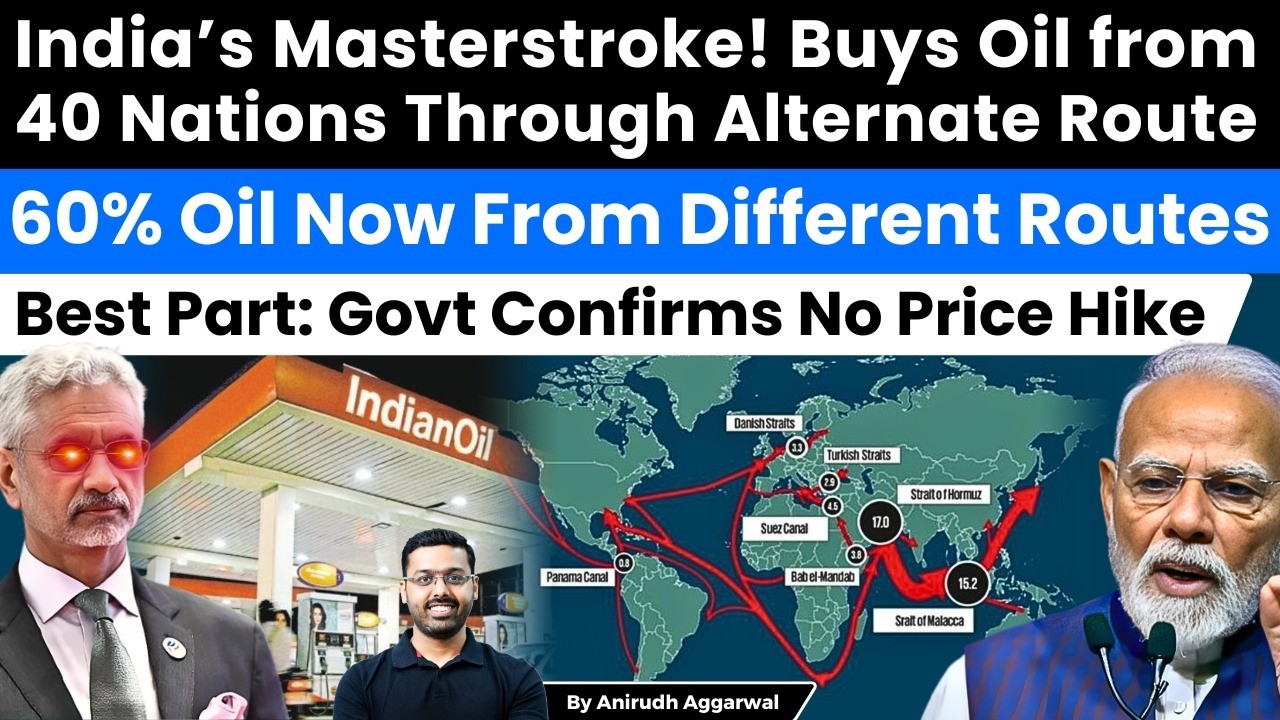 India’s Energy Masterstroke! Buys Oil from 40 Nations. 60% Oil Now From Different Routes.