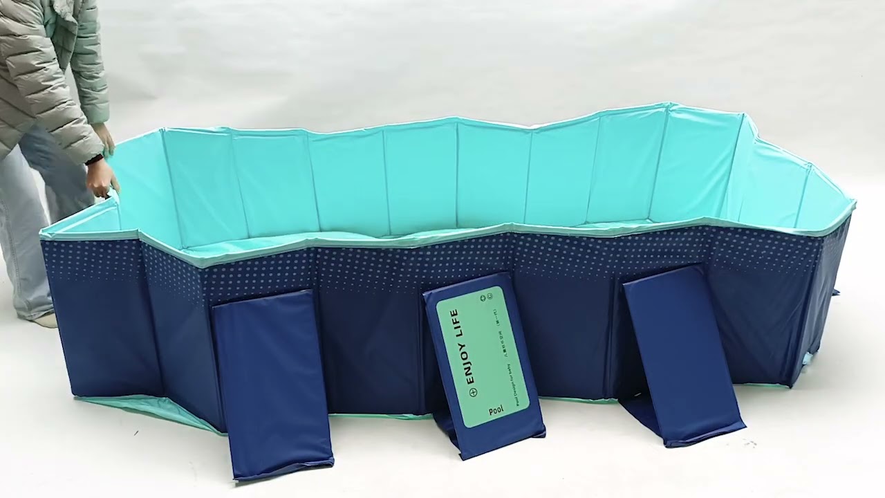 2.6m Foldable Pool Non Inflatable Thicken Large Rectangle Pool Holding 6 People