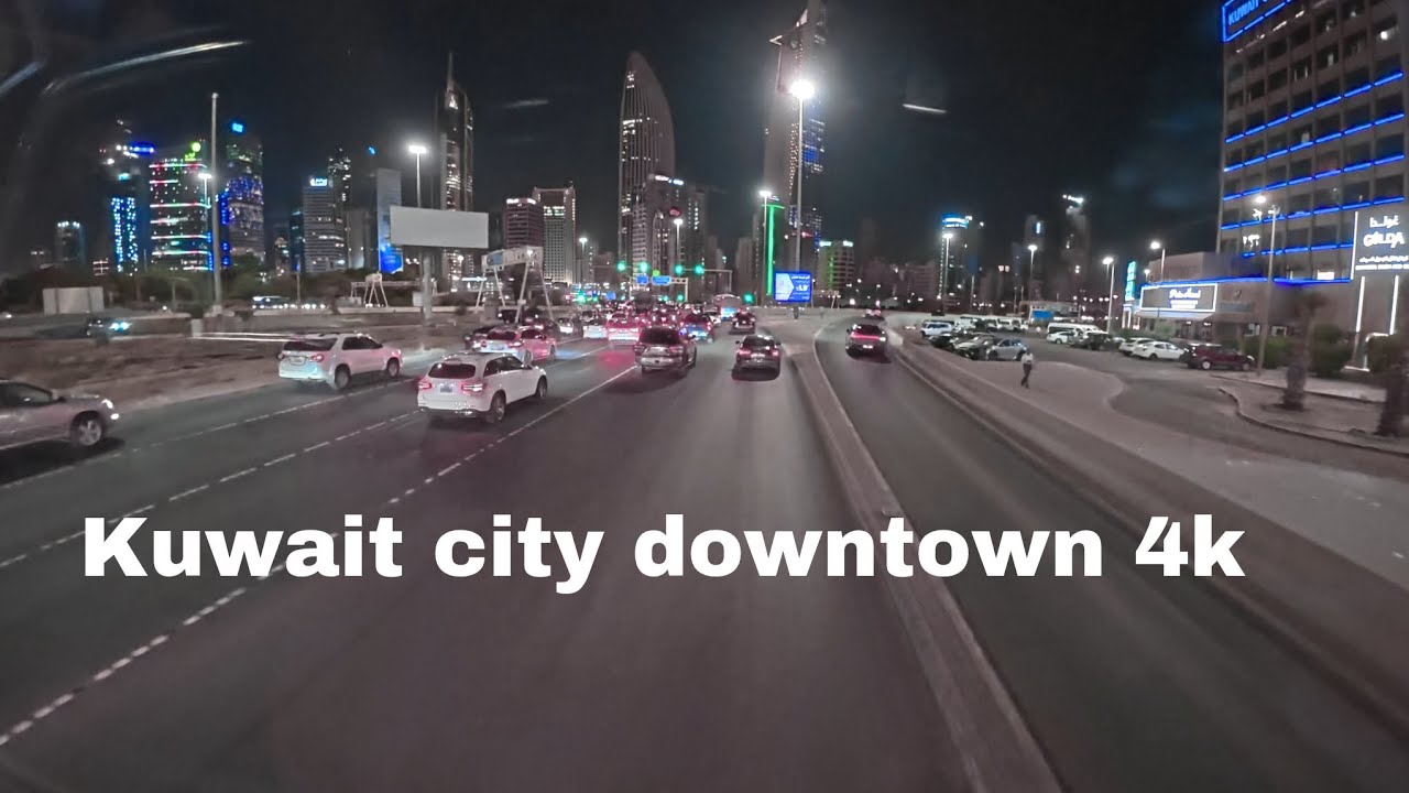 Kuwait city night drive 4k | bus ride in Kuwait city | Kuwait city