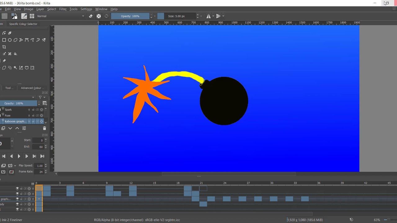 Krita export to TVP import