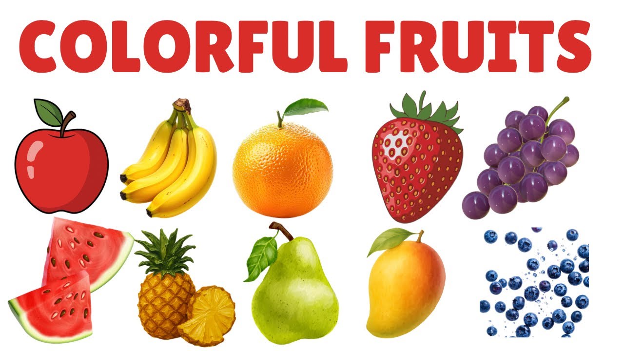 Learn Colorful Fruits 🍎🍌🍇 | Fruits Names & Colors for Kids | Happy Kids Academy