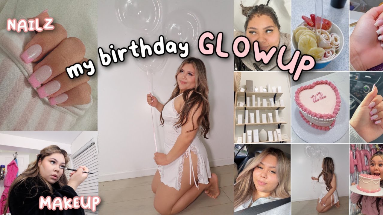 a *VERY NEEDED* glow up transformation for MY BIRTHDAY! | brows, lashes, hair, nails, & photoshoot
