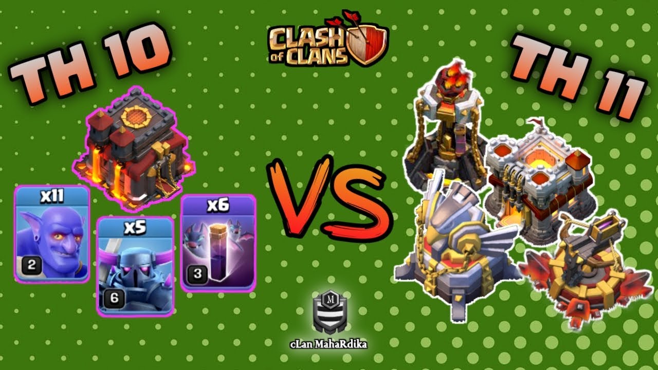 Town Hall 10 vs Town Hall 11 | TH10 vs TH11 3 Stars | cLan MahaRdika | Clash of Clans