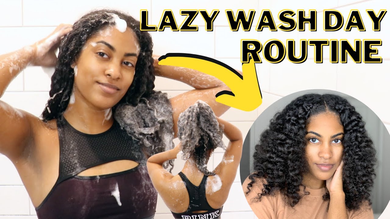 Lazy Natural Hair Wash Day Routine | 3C 4A HAIR