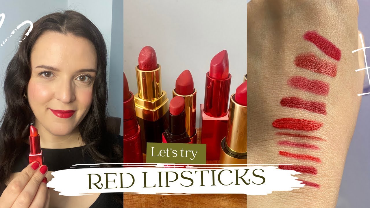 Red lipstick try on: Mac, Chanel, Emolyne & more!