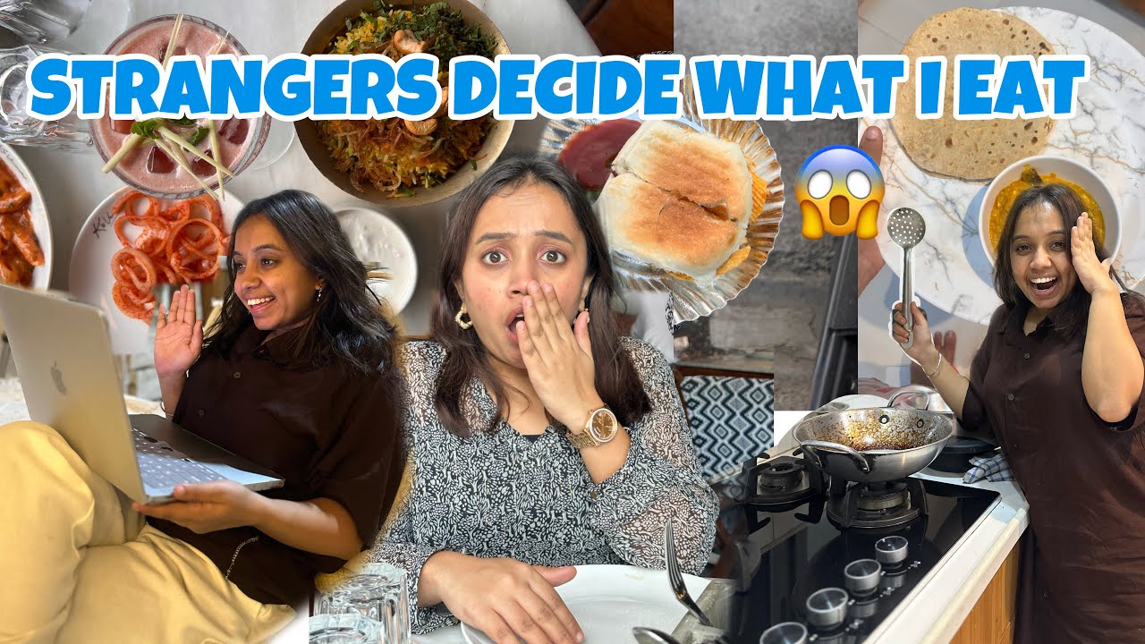 Strangers decide What I eat for 24 Hours *embarrassing*🤦🏻‍♀️