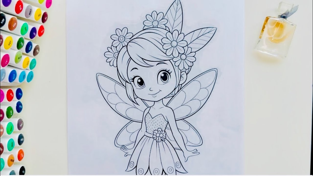 Cute Fairy Princess🧚 ASMR Coloring for Relaxation 