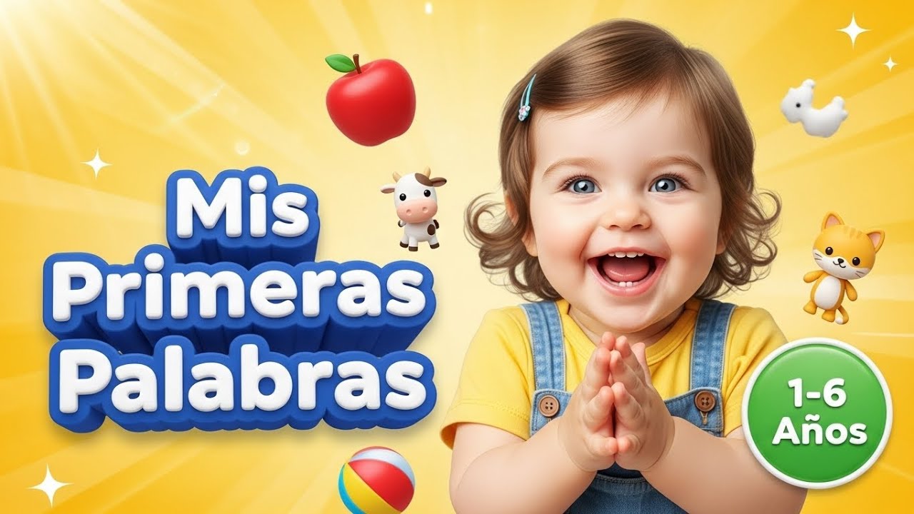 Palabras Básicas para Niños y Bebés👶 | Video Educativo de Estimulación Temprana (1–6 Años)