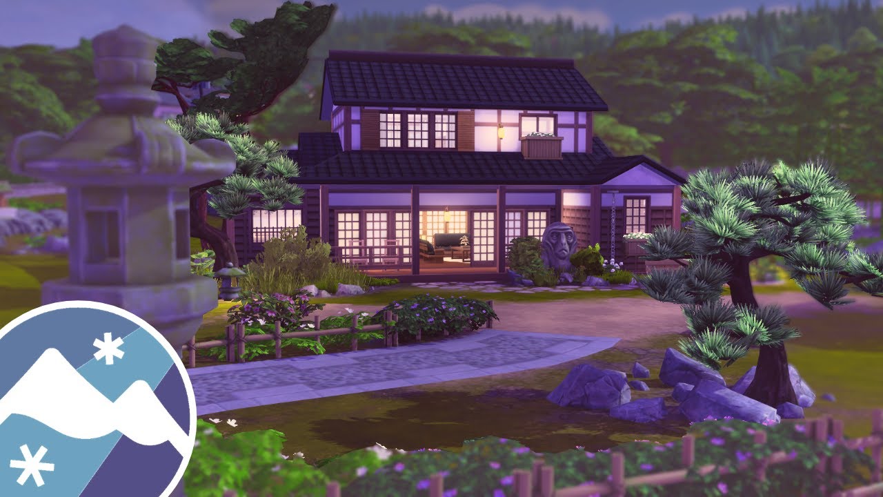 Ma première maison japonaise ! 🥺 | Speed build | SIMS 4 - ESCAPADE ENNEIGÉE
