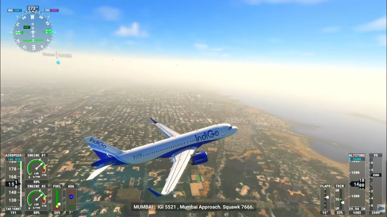 MSFS2020 || VABB to VOBL || A320 || Lets Fly..!