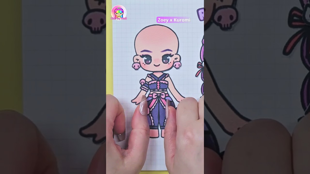 Kpop Demon Hunters Sticker Book DIY #zoey #kuromi