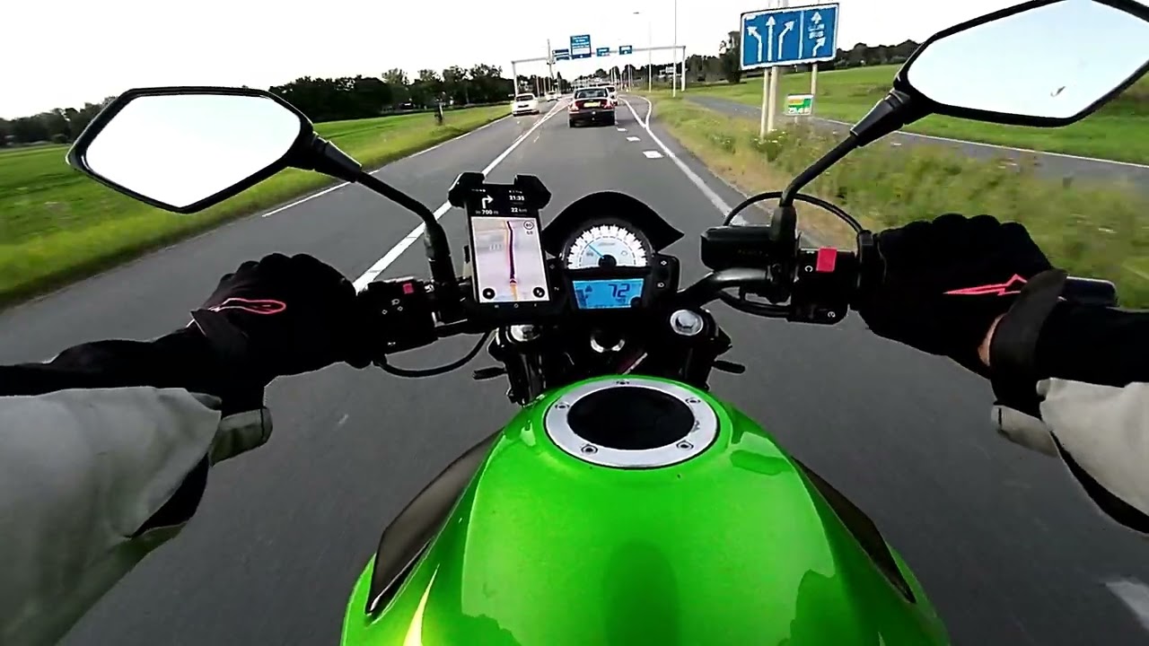 Houten to IJsselstein and back, Kawasaki ER6N 2014