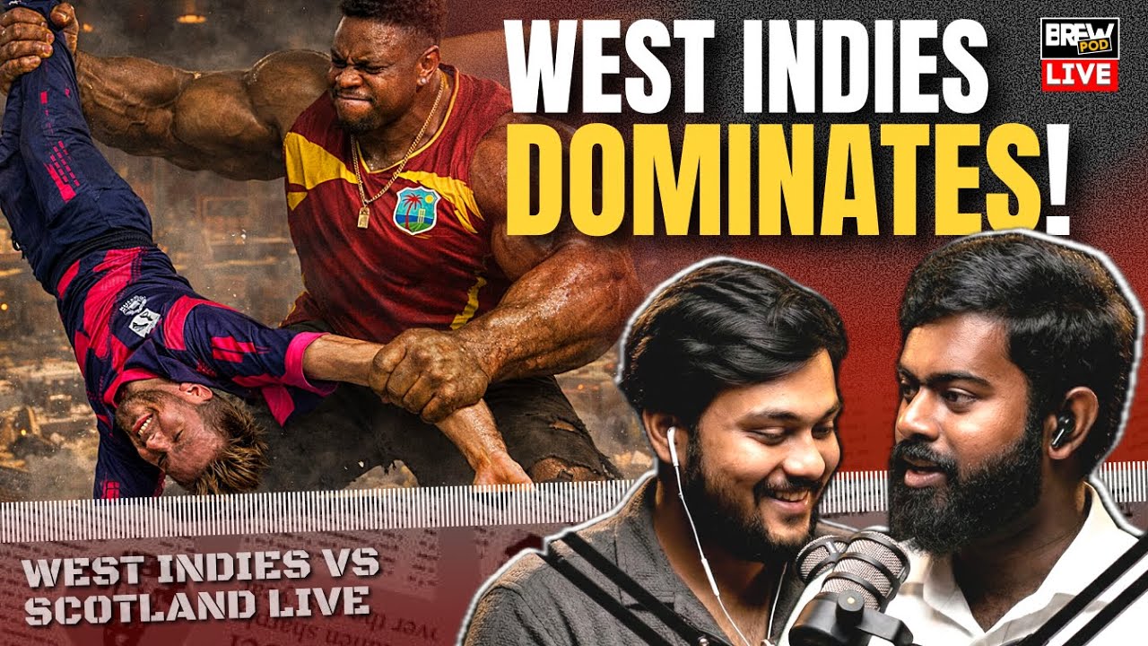 🛑 WI vs SCO | Hetmyer GOES HULK MODE! Can WI Repeat 2016 T20 WC? | BrewPod Live