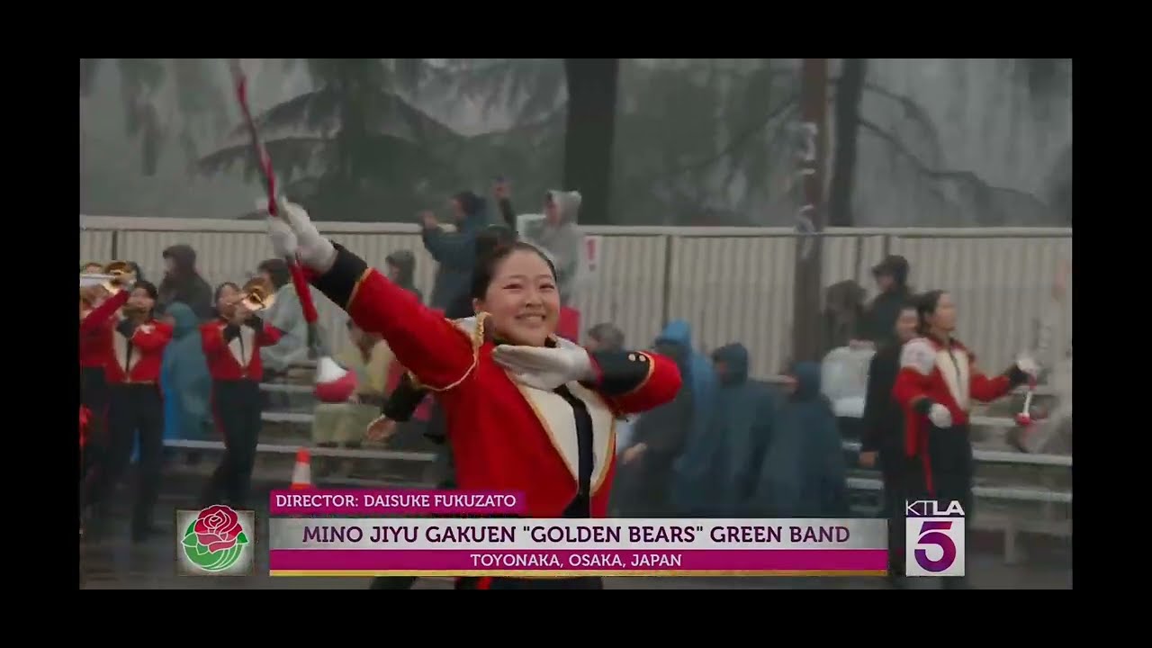 Mino Jiyu Gakuen “Golden Bears” Band, Cheerleaders & Color Guard | 2026 Rose Parade ローズパレード MJG