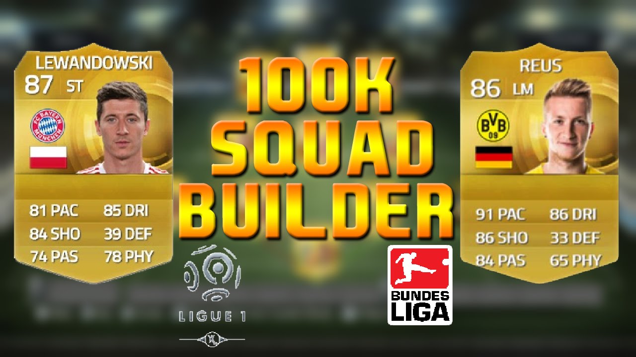 FIFA 15 - 100k  Squad Builder-Ligue 1/Bundesliga Hybrid-Reus, Lewandowski, Silva