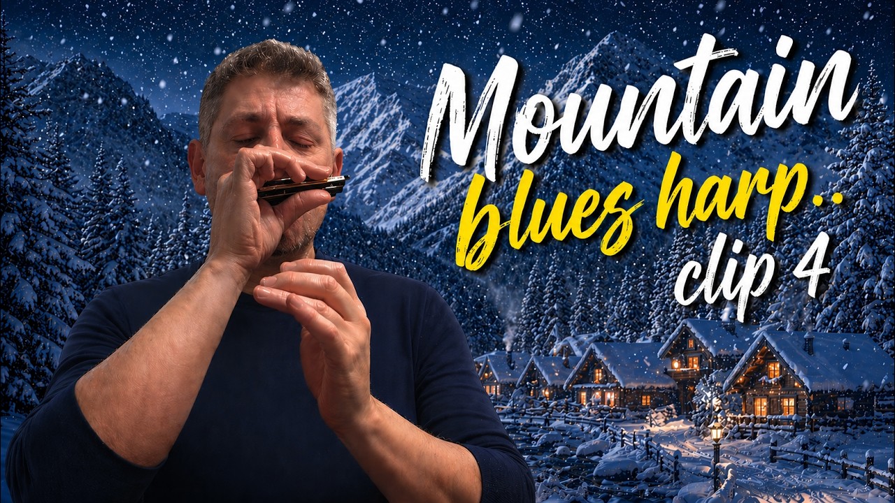 blues harp improvisation clip 4 (A harmonica, 2nd position, slow blues)