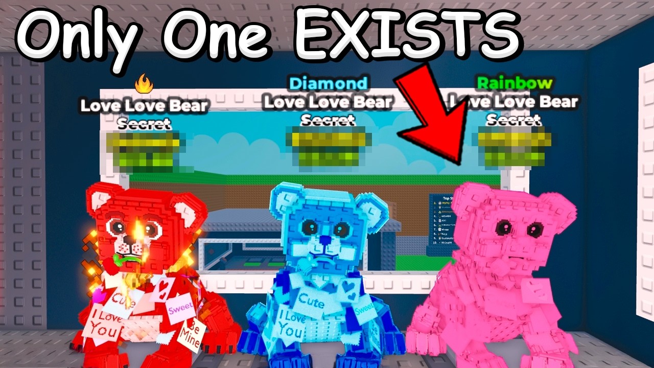 I Collected The RAREST Love Love Bears In ALL of Steal A Brainrot...