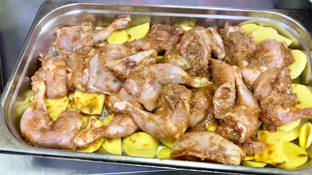 احلي صينيه دجاج بالبطاطس بالفرن  ممكن تاكلها بطريقة  المطاعم