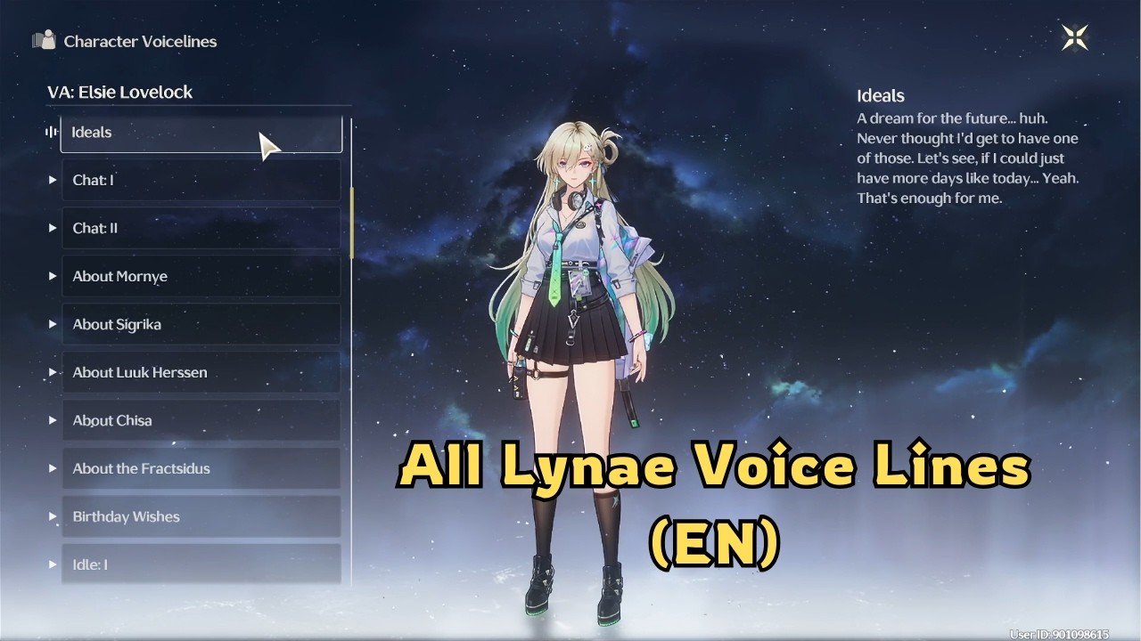All Lynae Voice Lines (EN)