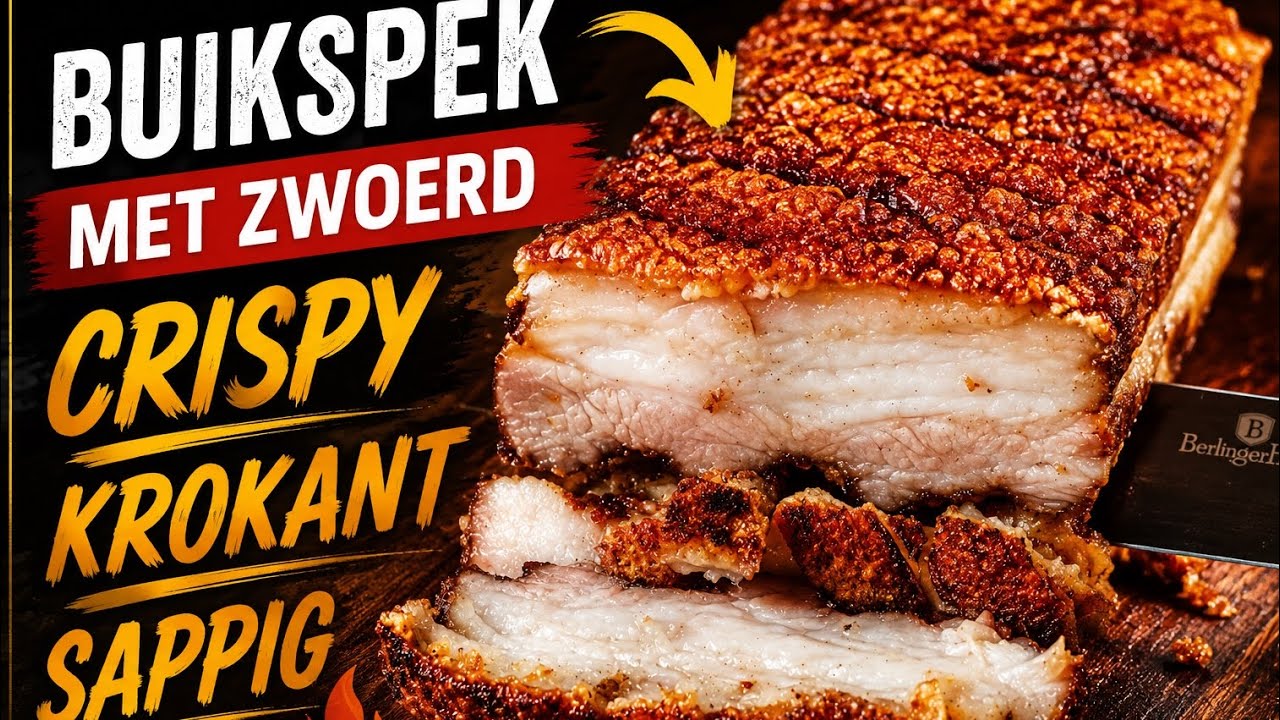 Zelf krokant buikspek met zwoerd maken / crispy pork belly