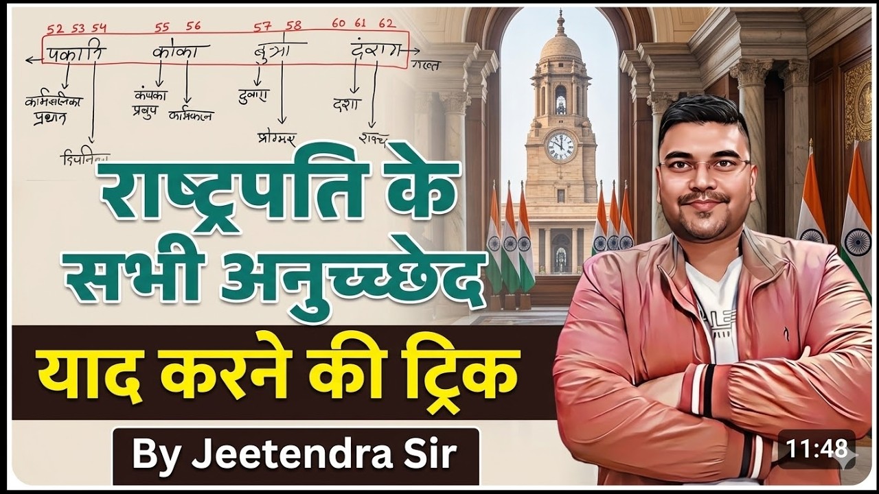President of India | Article 52 to 78 | GK | राष्ट्रपति के सभी अनुच्छेद | Top 30 MCQ President🔥