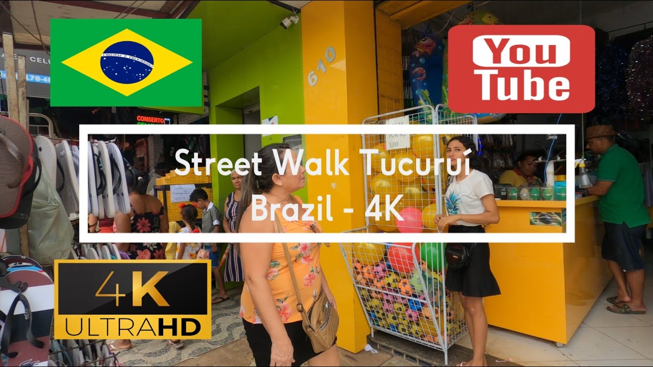 🇧🇷 Street Walk  Tucuruí - Brazil 4K