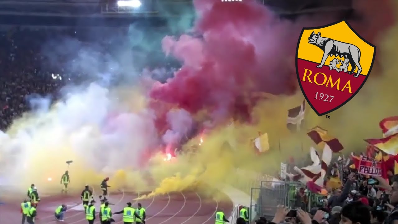 AS Roma Ultras | Curva Sud Roma Pyro, Tifo & Chants!