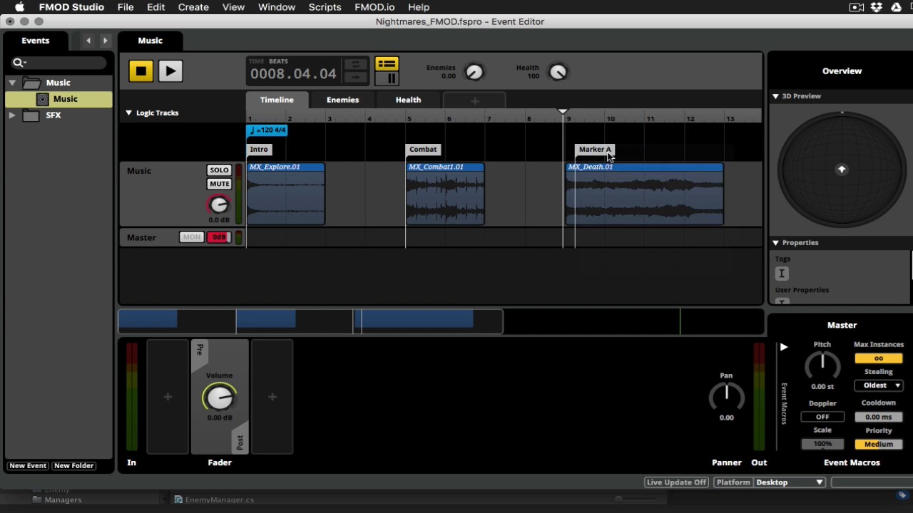 Music Implementation with FMOD Studio: Part One