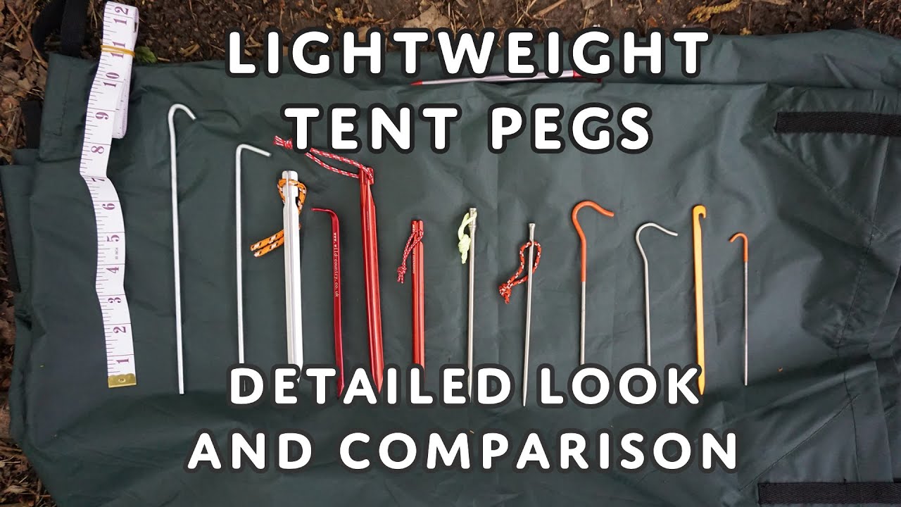 LightWeight & Ultralight Tent Pegs - Aluminium, Titanium, Carbon Core - Detailed Look