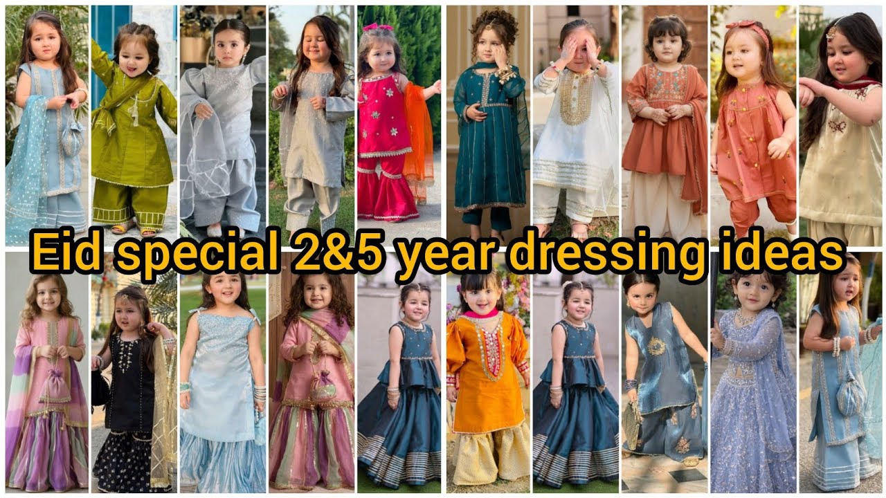 Eid special 2 to 5 year girls dressing ideas/2026/elegant trendy cute dress design