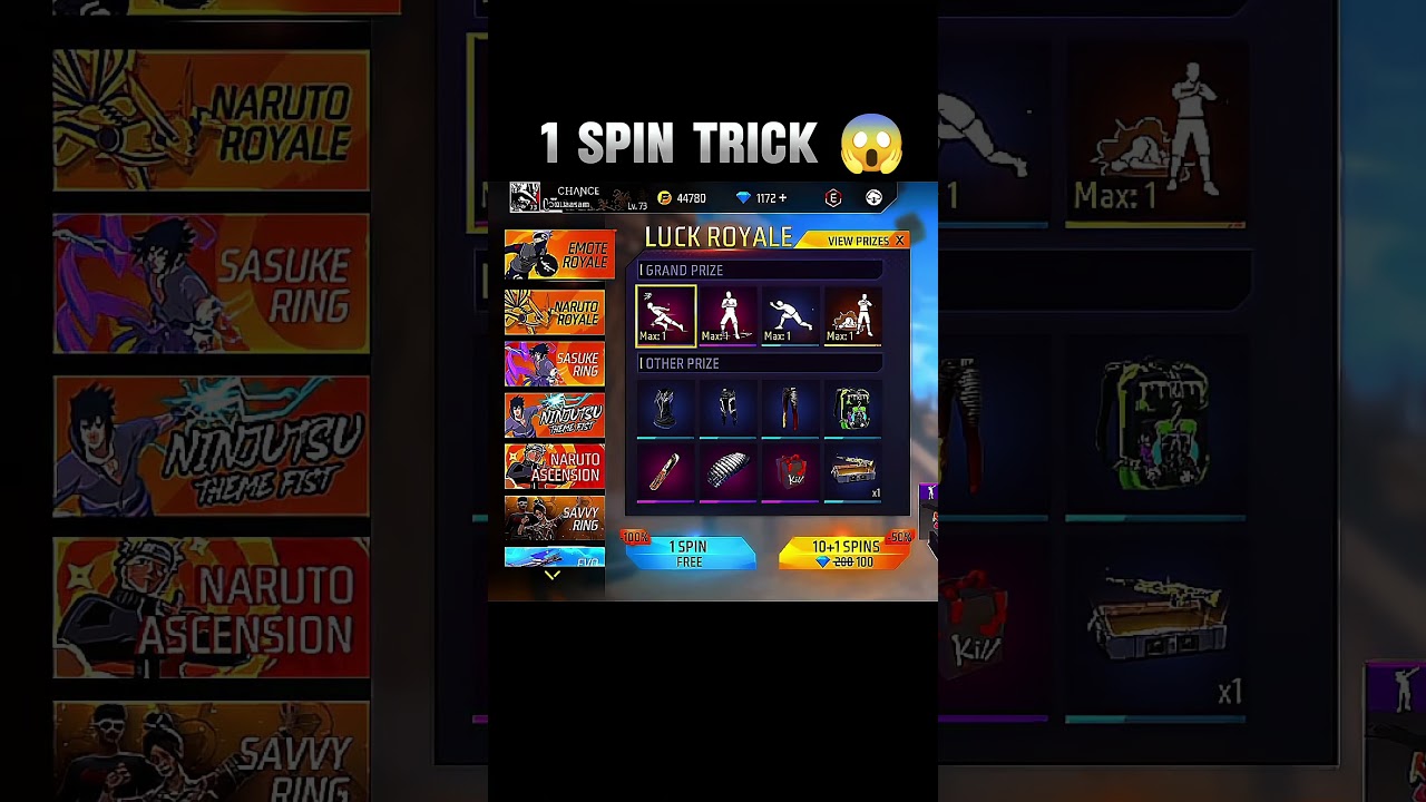 1 SPIN TRICK 😱🤯 NEW EVENT ONE SPIN TRICK#shorts#freefire#shortsfeed