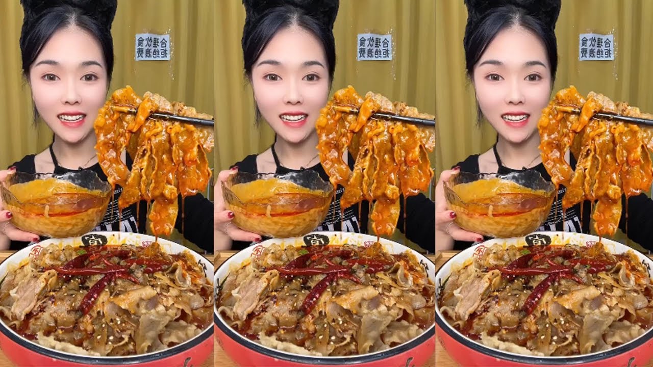 Very Spicy Fat Beef，Asmr Chinese Food Mukbang Eating Show