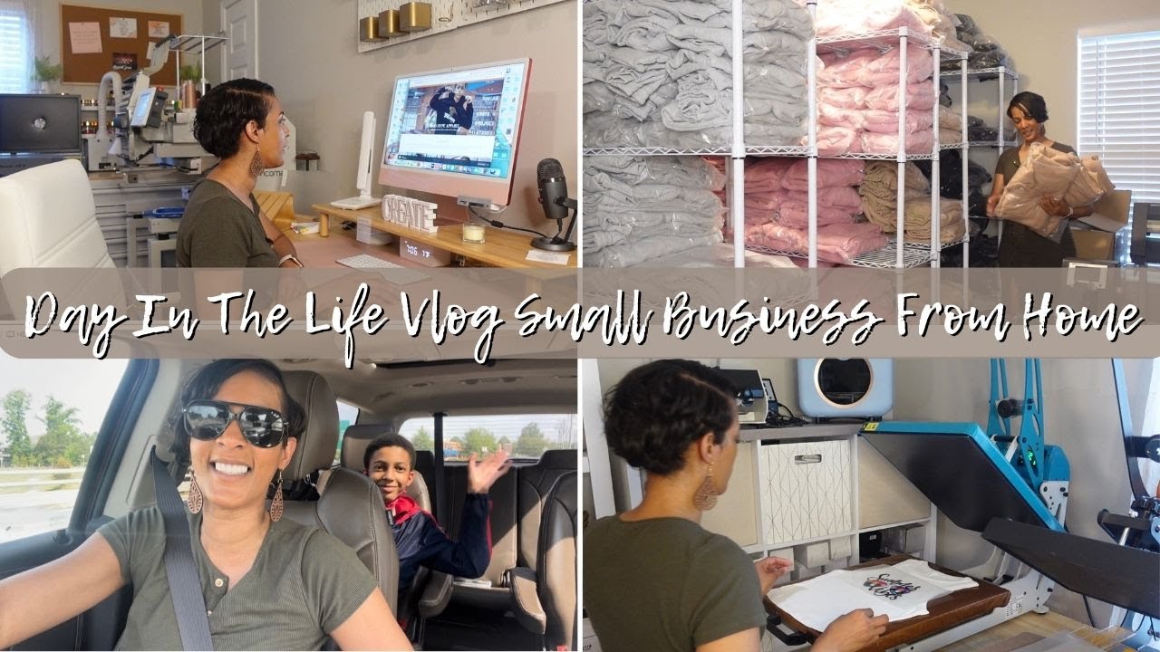 Day in The Life Vlog Running a Small Business from Home (Shopify, Clothing Brand & Mom Life)