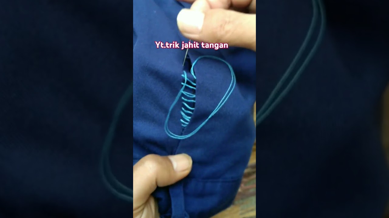TUTORIAL JAHIT MANUAL CELANA SERAGAM SEKOLAH YANG SOBEK #videoshorts