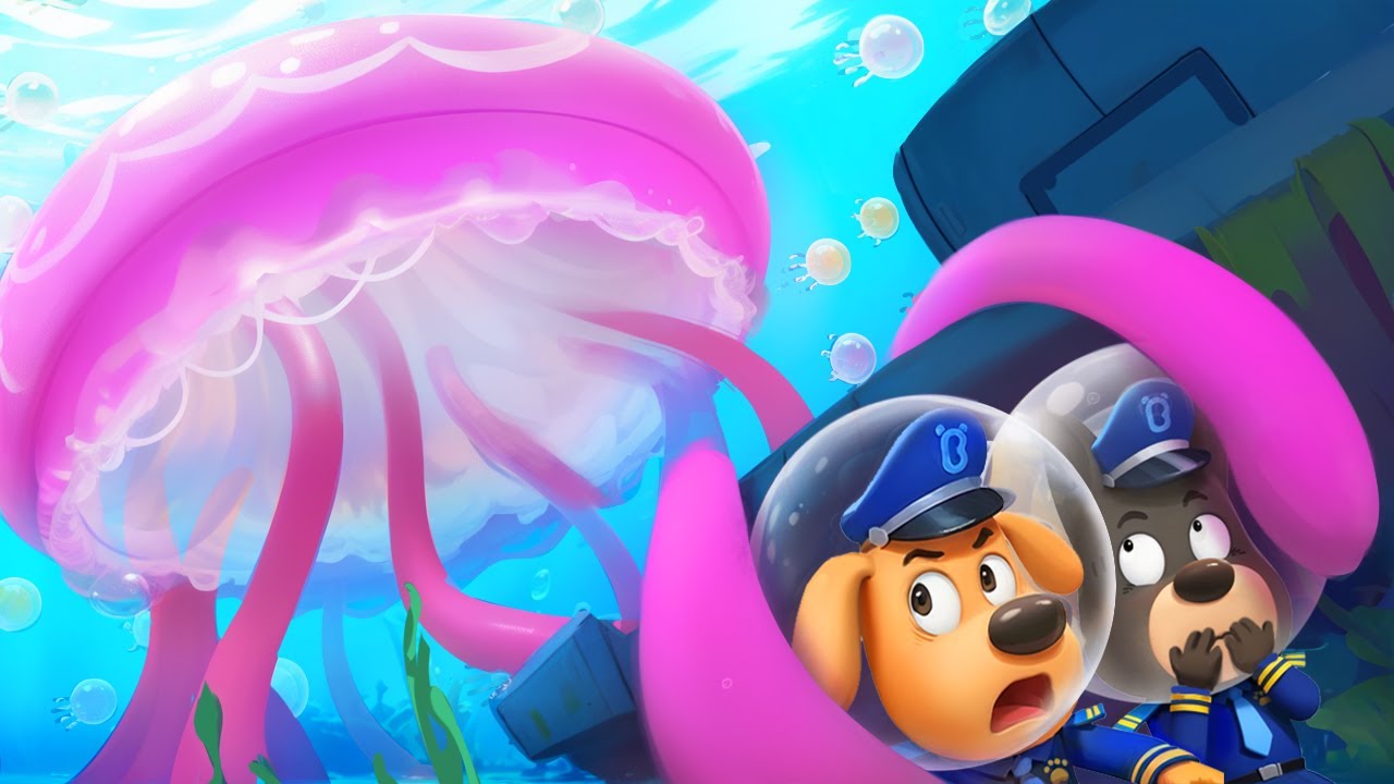 A Big Jellyfish! | Safety Tips | Kids Cartoons | Sheriff Labrador | BabyBus