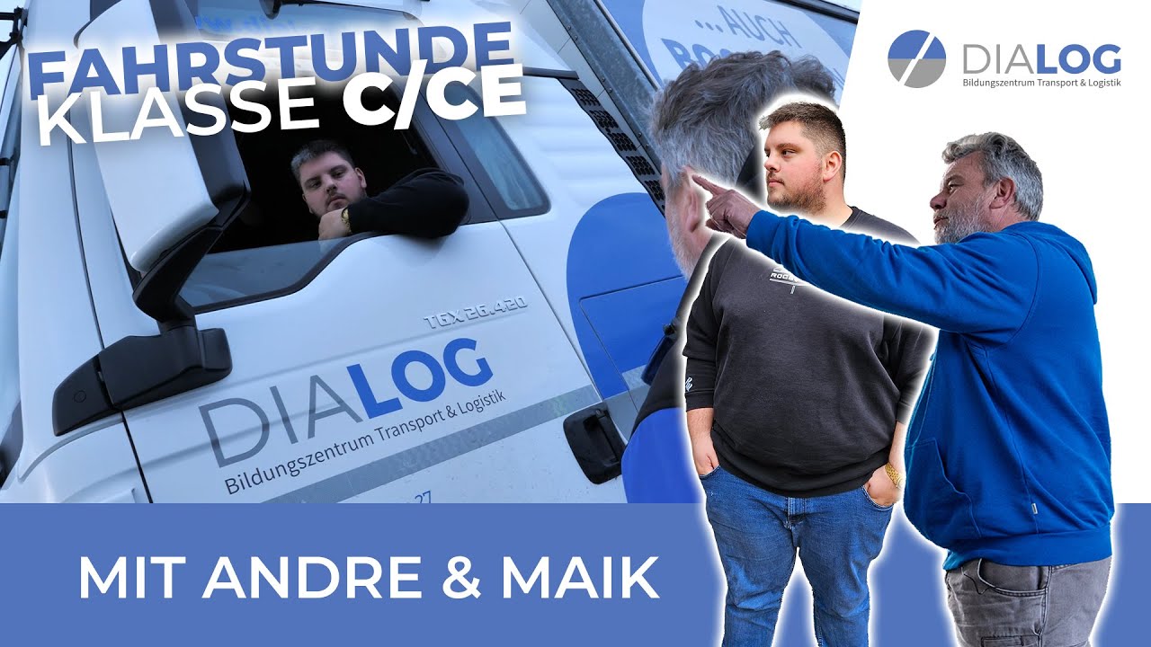 Fahrstunde C/CE mit André - 20m Rückwärts & Rückwärts um die Kurve | Mit Maik | DIALOG BZ