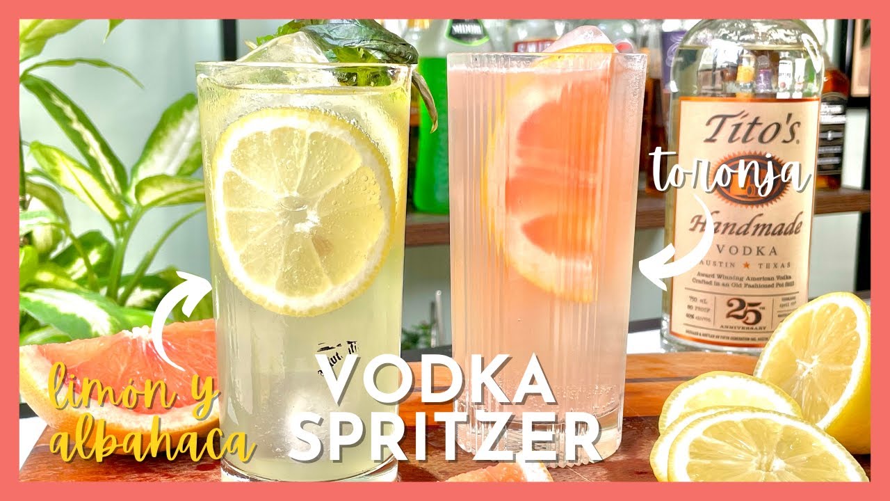 🫧 SPRITZER 🫧 de VODKA con POMELO y LIMÓN / ALBAHACA 🍋🌿