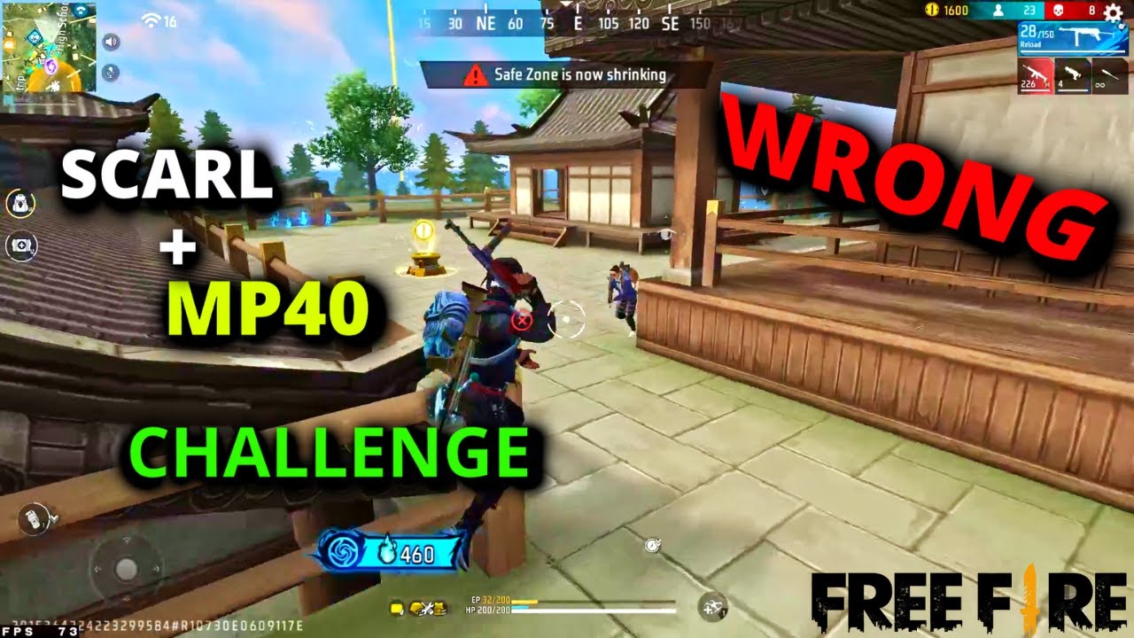 MP40 + SCARL CHALLENGE GONE WRONG IN BERMUDA MAP OVERPOWER GAMEPLAY - GARENA FREE FIRE