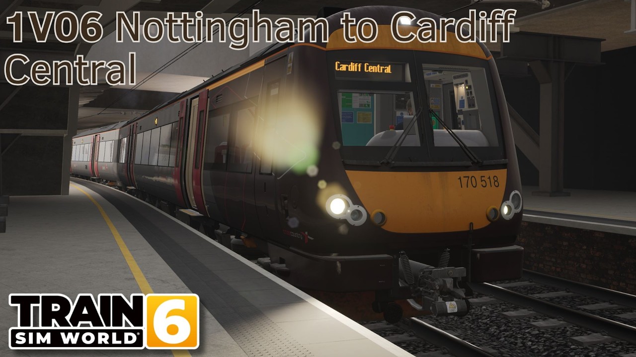 1V06 Nottingham to Cardiff Central - Birmingham Cross-City - Class 170 - Train Sim World 6