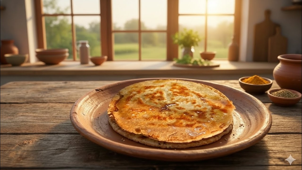 Gujarati Bhakari Recipe | Bahar se Crispy Andar se Soft Aata Bhakri at Home 🫓 |  Gujarati Bhakari