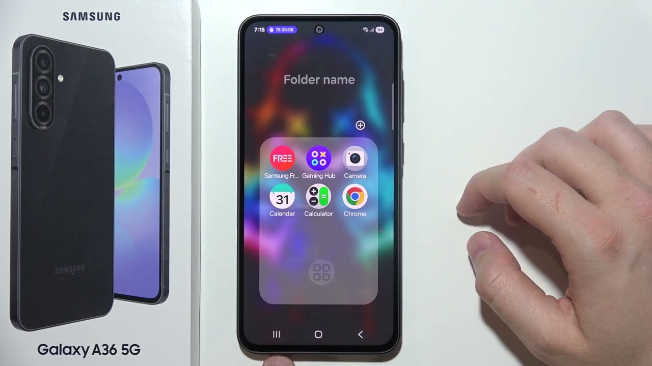 Samsung A36 5G: How to Create Folder in Home Screen