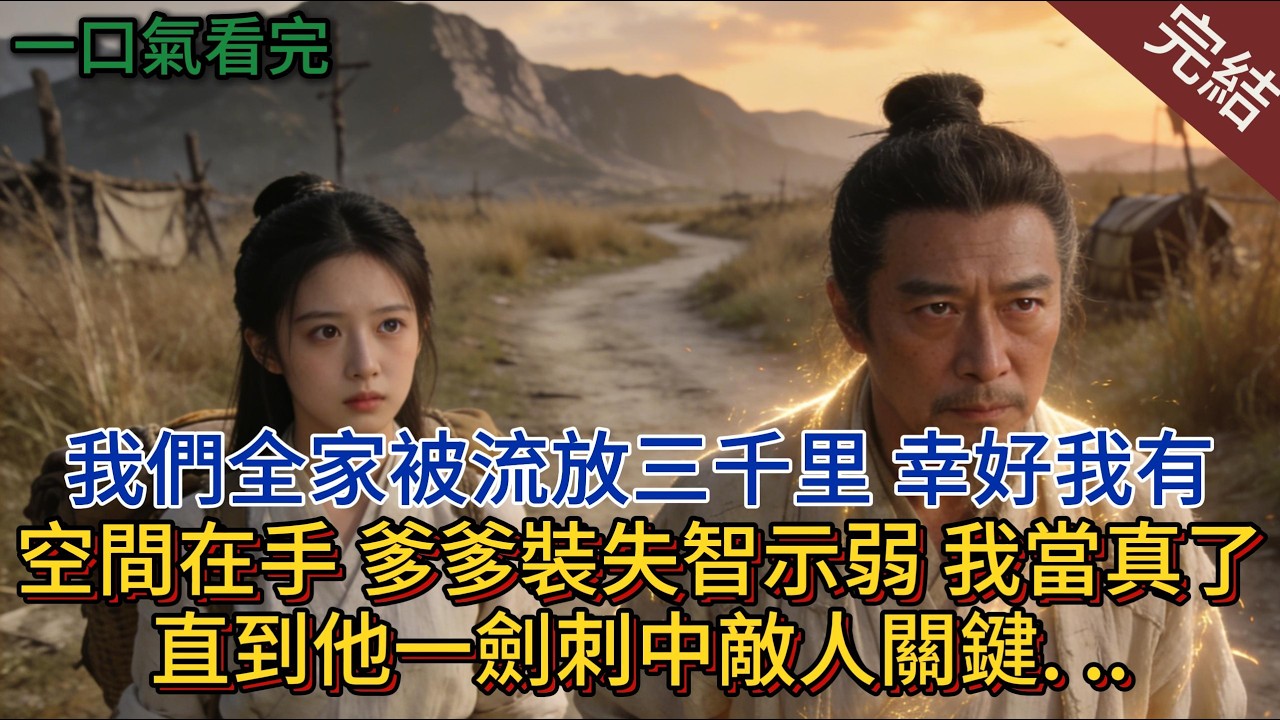 我們全家被流放三千里，幸好我有空間在手，爹爹裝失智示弱，我當真了，直到他一劍刺中敵人關鍵. ..#小说推荐 #小说 #完結 #古言 #一口气看完 #有声小说