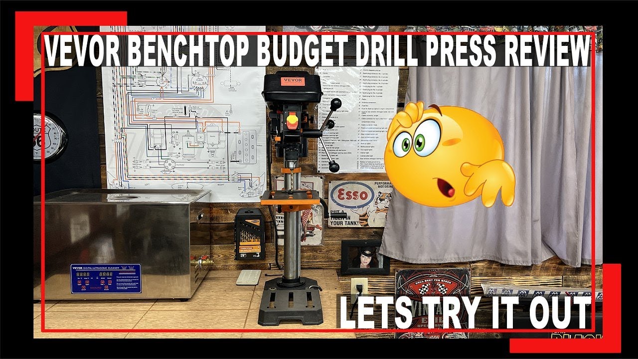 Vevor Affordable Benchtop Drill Press Review -  Great for drilling barbed fittings on VW Solex Carbs