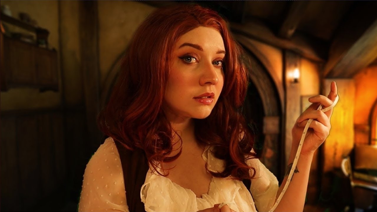 Hobbit Seamstress measures you [ASMR] (personal attention, sketching, measuring)