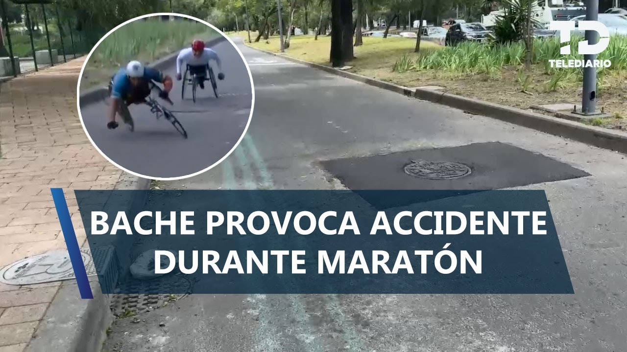 Corredores en silla de ruedas sufren caída en el Maratón de la Ciudad de México 2025
