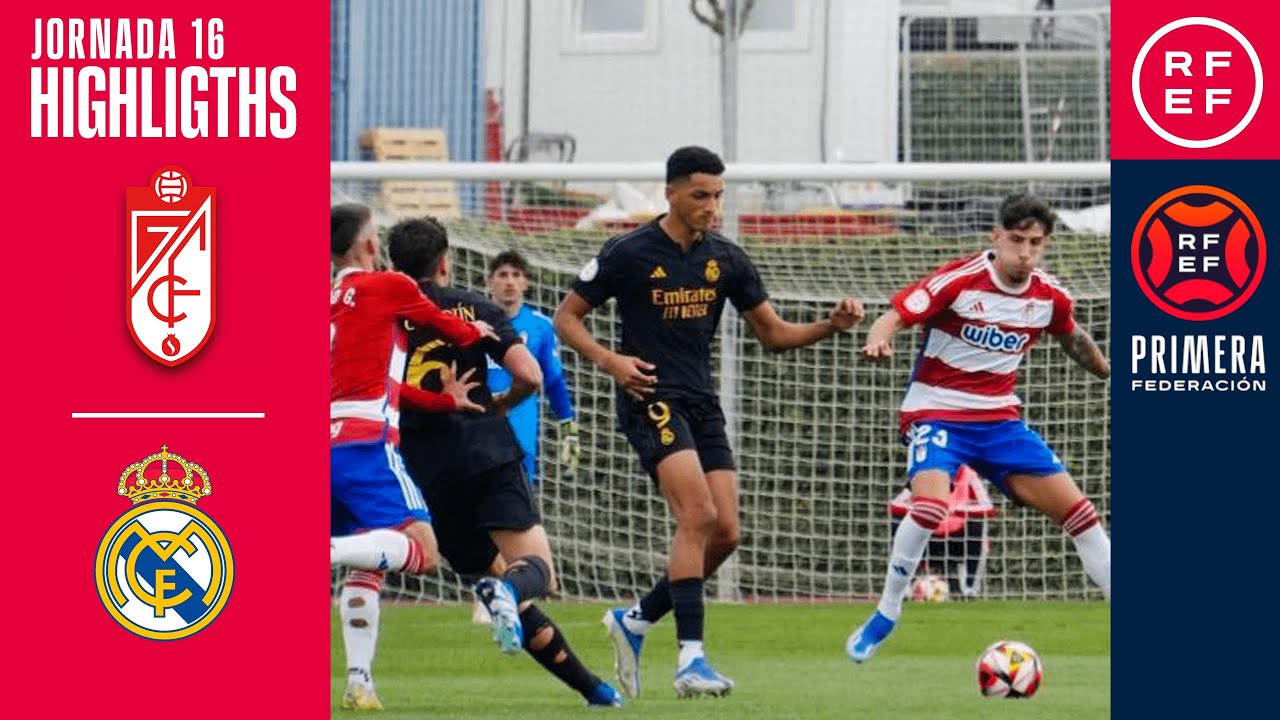 Resumen #PrimeraFederación | Club Recreativo Granada 1-1 Real Madrid-Castilla | Jornada 16, Grupo 2