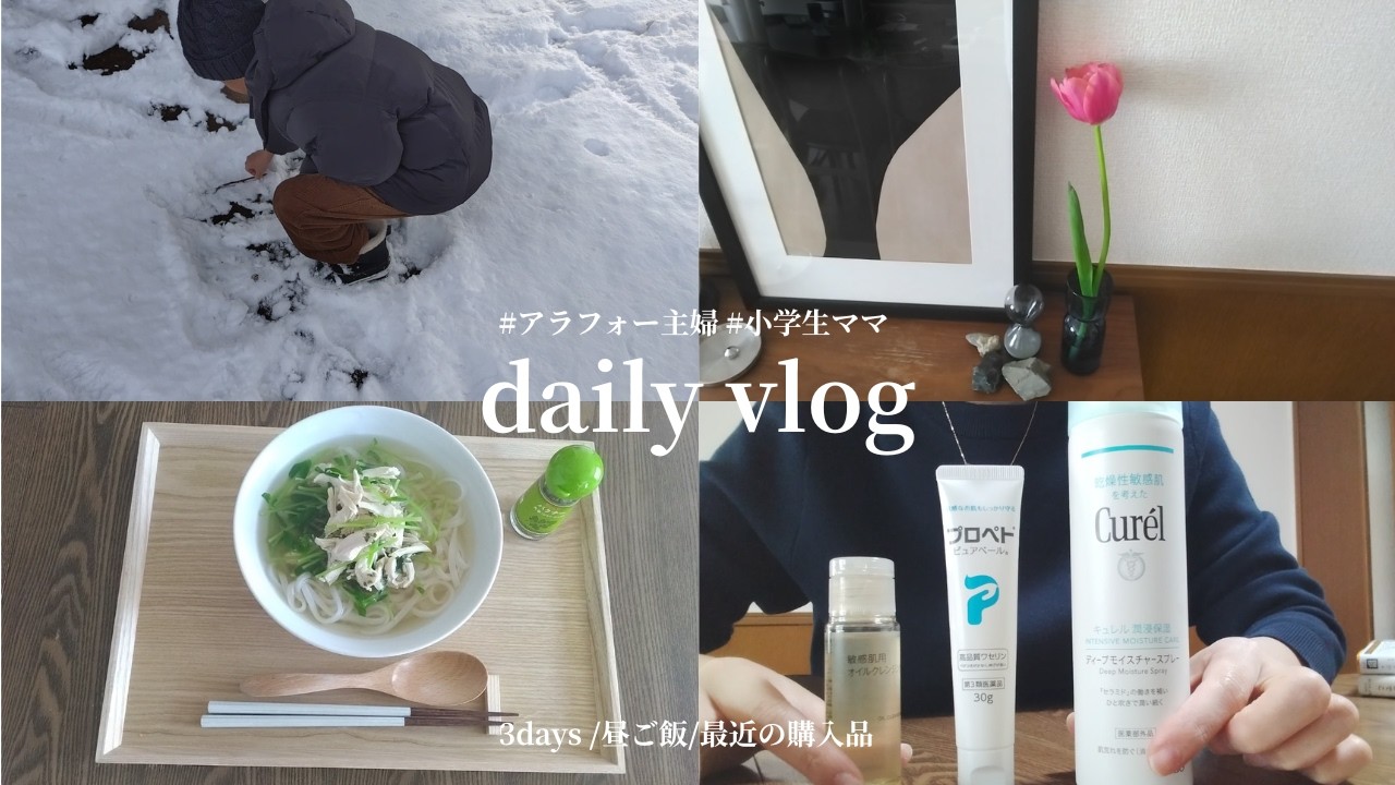 【主婦volg】何にもやる気が起きなかった数日😑/昼ご飯🍜/最近の購入品紹介📔/日常3days
