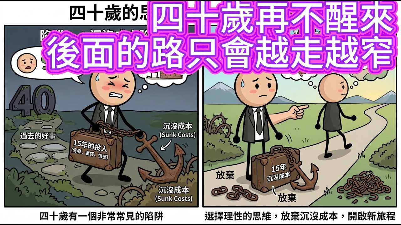 四十歲再不醒來，後面的路只會越走越窄！#中年危機 #人生規劃 #投資心法