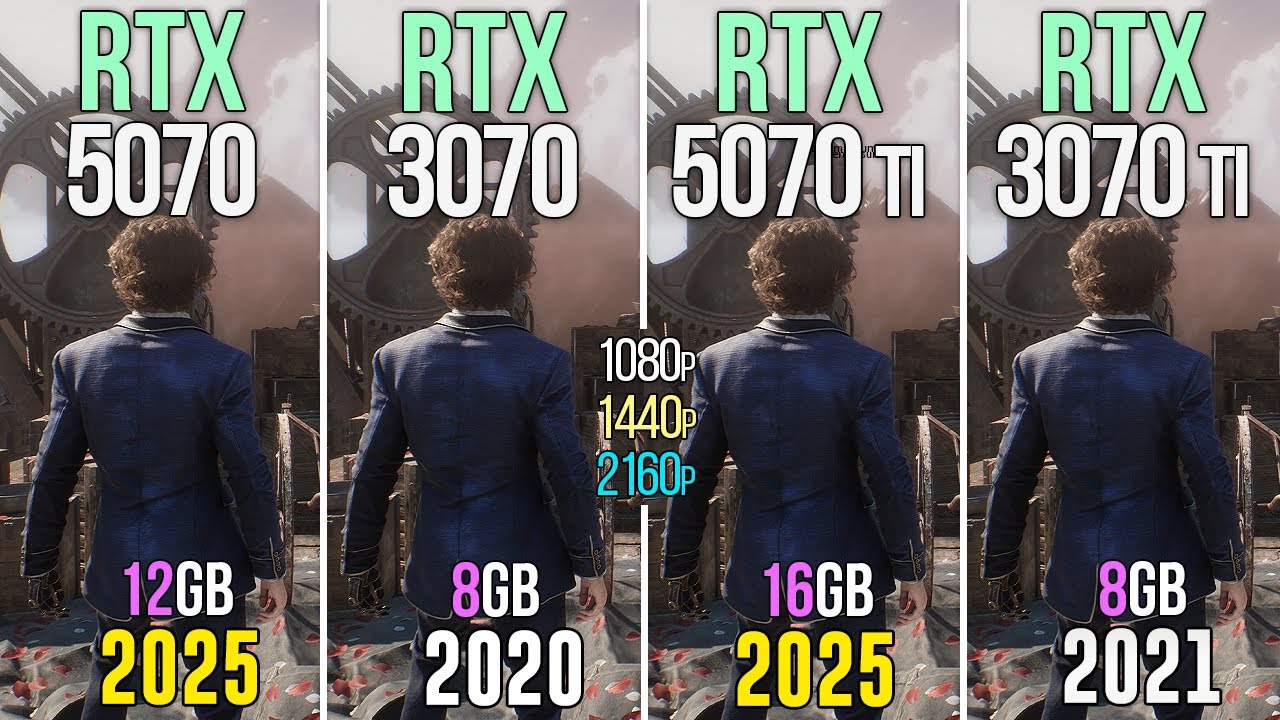 RTX 5070 vs RTX 3070 vs RTX 5070 TI vs RTX 3070 TI - Test in 20 Games